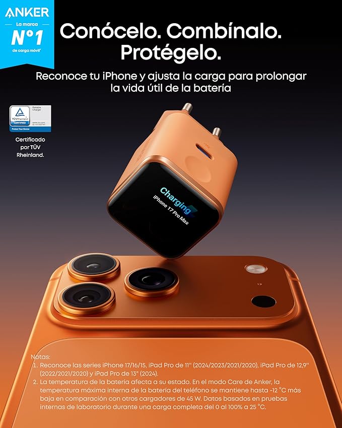 Anker Nano Cargador USB C 45W Inteligente