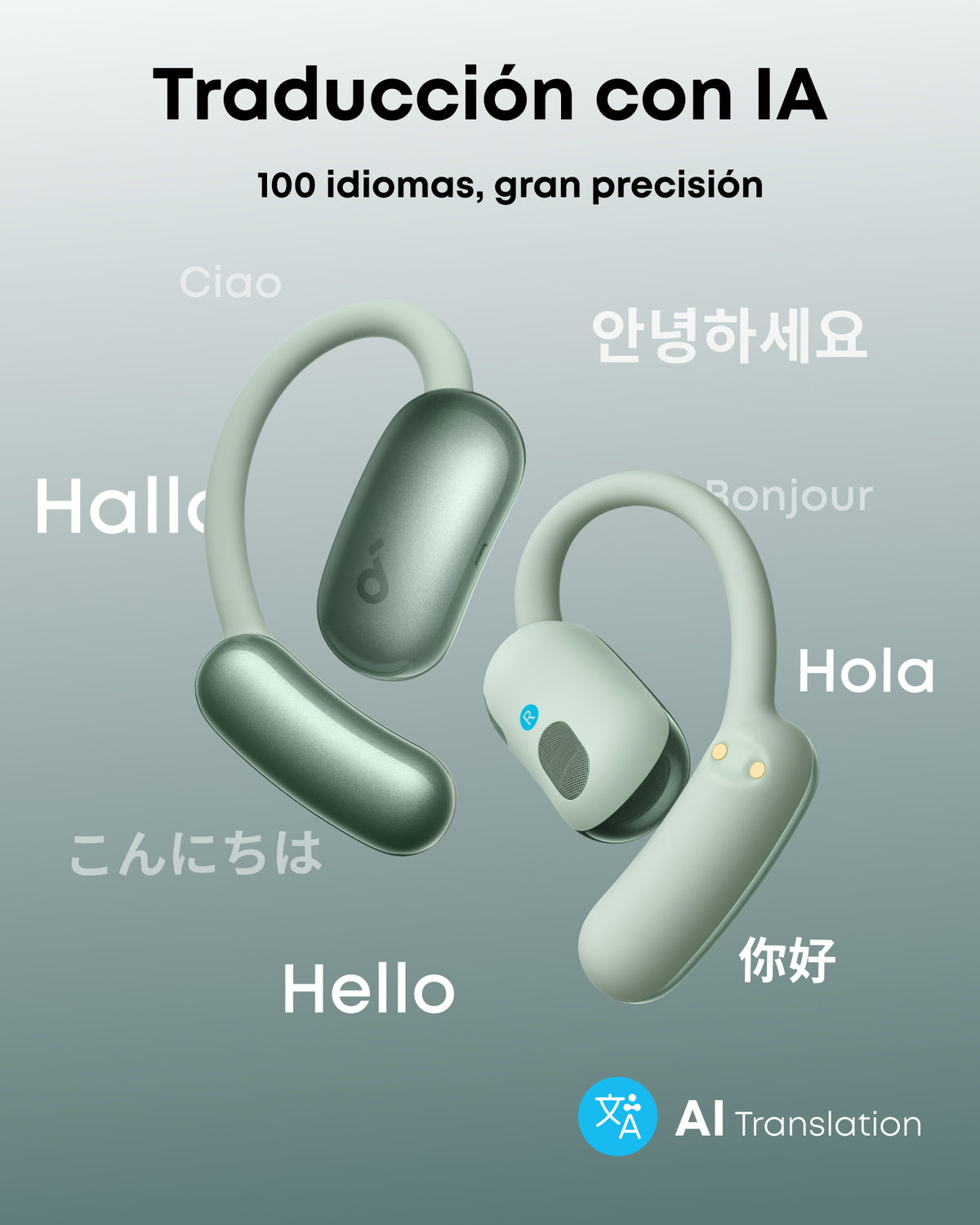 Soundcore AeroFit 2 IA-Asistente de Anker Auriculares Open-Ear
