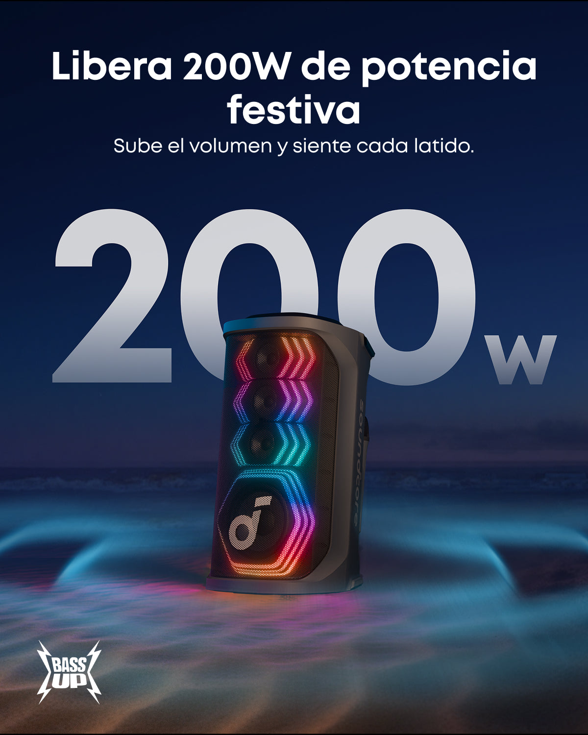 soundcore Rave 3S | Altavoz IA para fiestas con karaoke y sonido de 200W