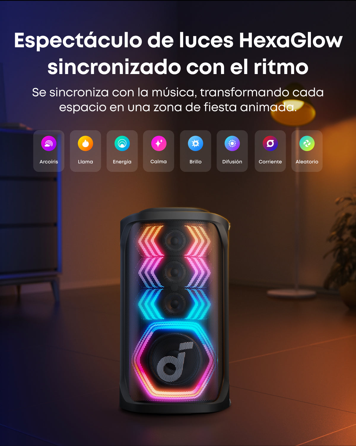 soundcore Rave 3S | Altavoz IA para fiestas con karaoke y sonido de 200W