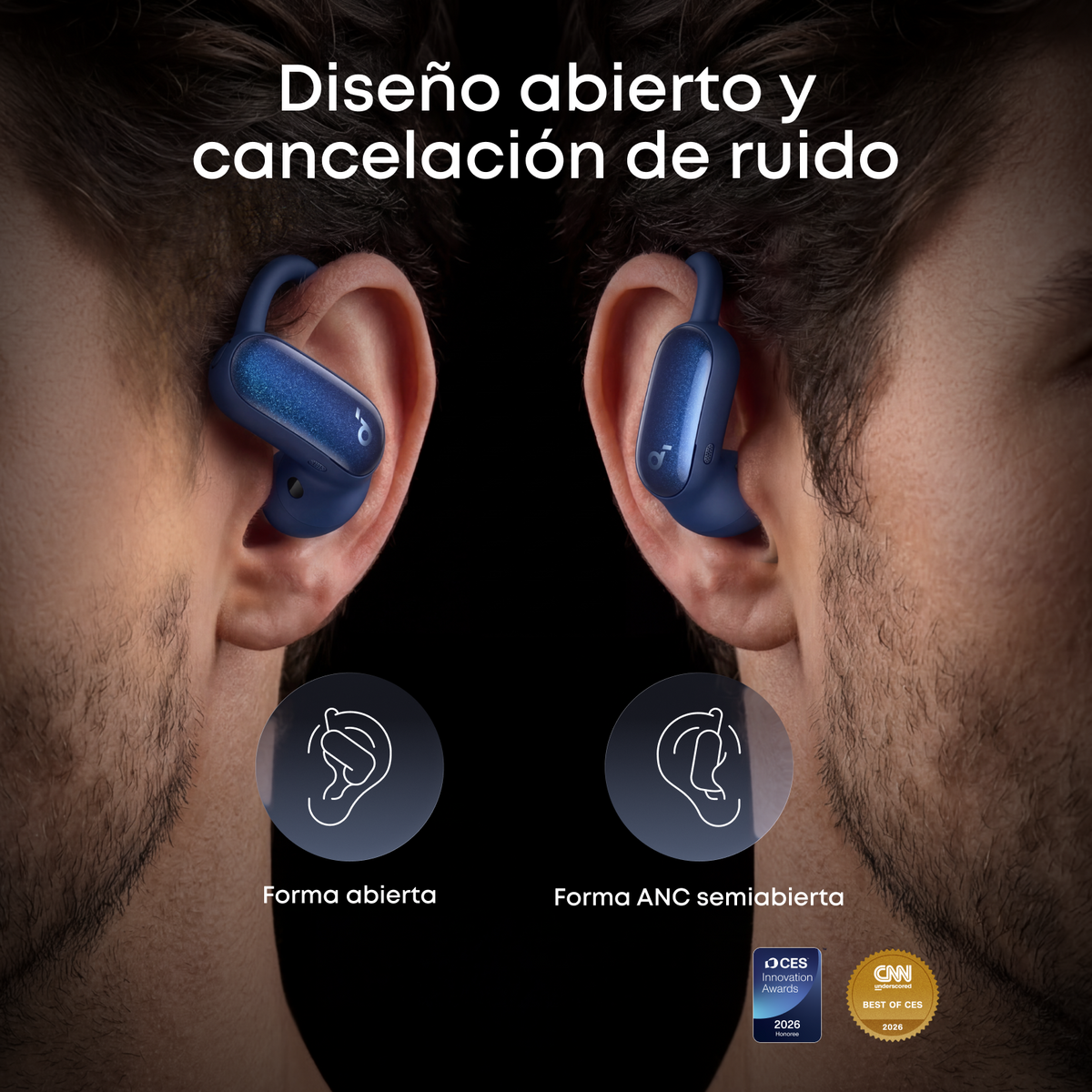 AeroFit 2 Pro | Auriculares de doble formato con diseño abierto y cancelación activa de ruido