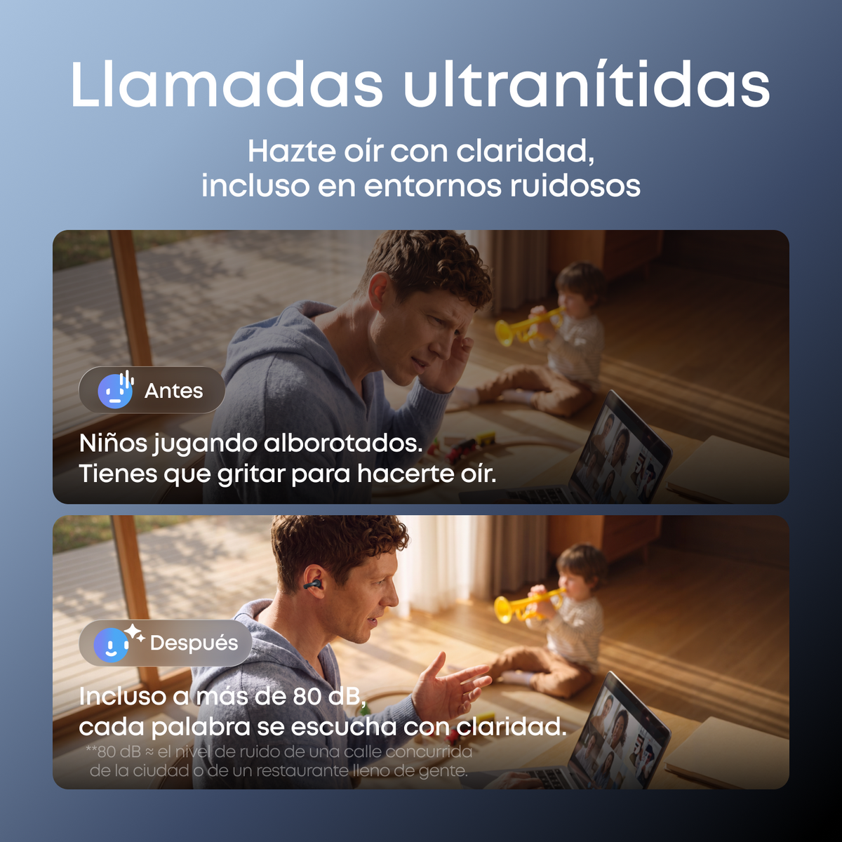 Aeroclip 2 |  Auriculares con clip certificados por Guinness para llamadas nítidas