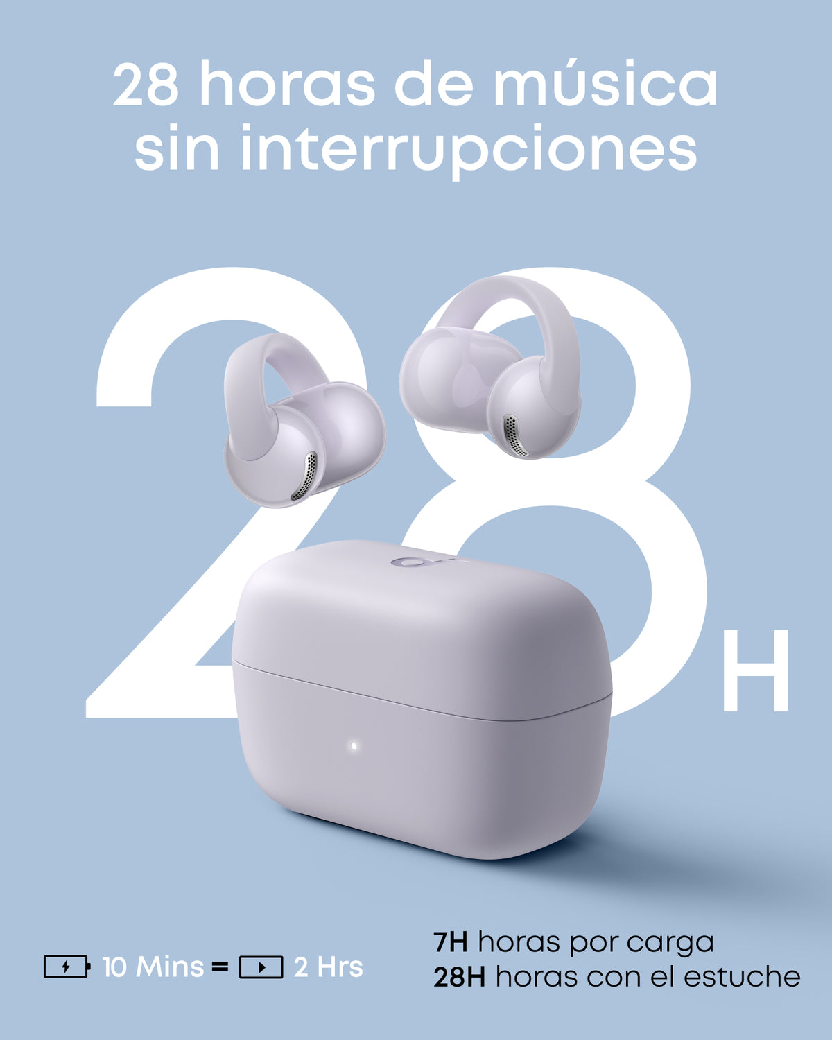 soundcore C50i | Auriculares de clip cómodos con graves potentes