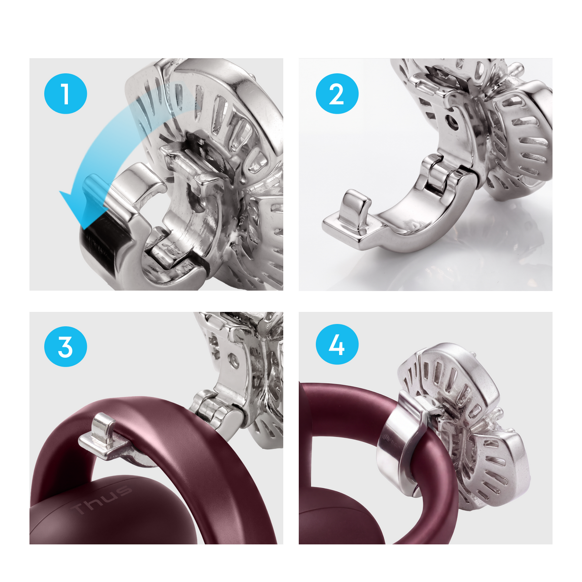 Elegante accesorio con motivo de copo de nieve | Diseño exclusivo para el soundcore AeroClip 2
