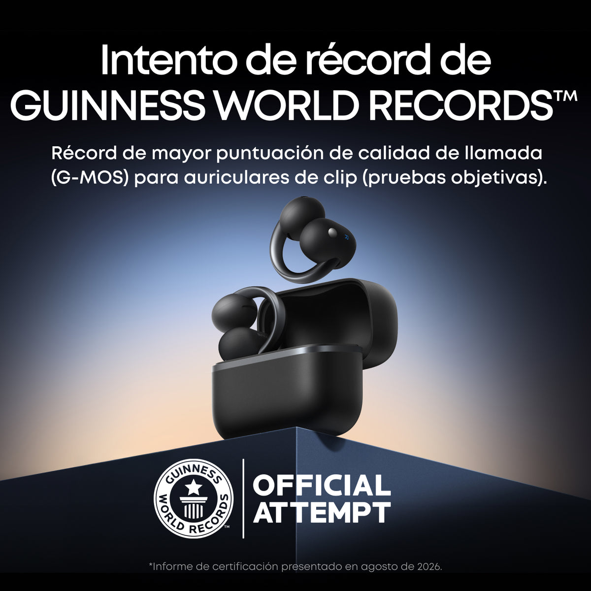 Aeroclip 2 |  Auriculares con clip certificados por Guinness para llamadas nítidas