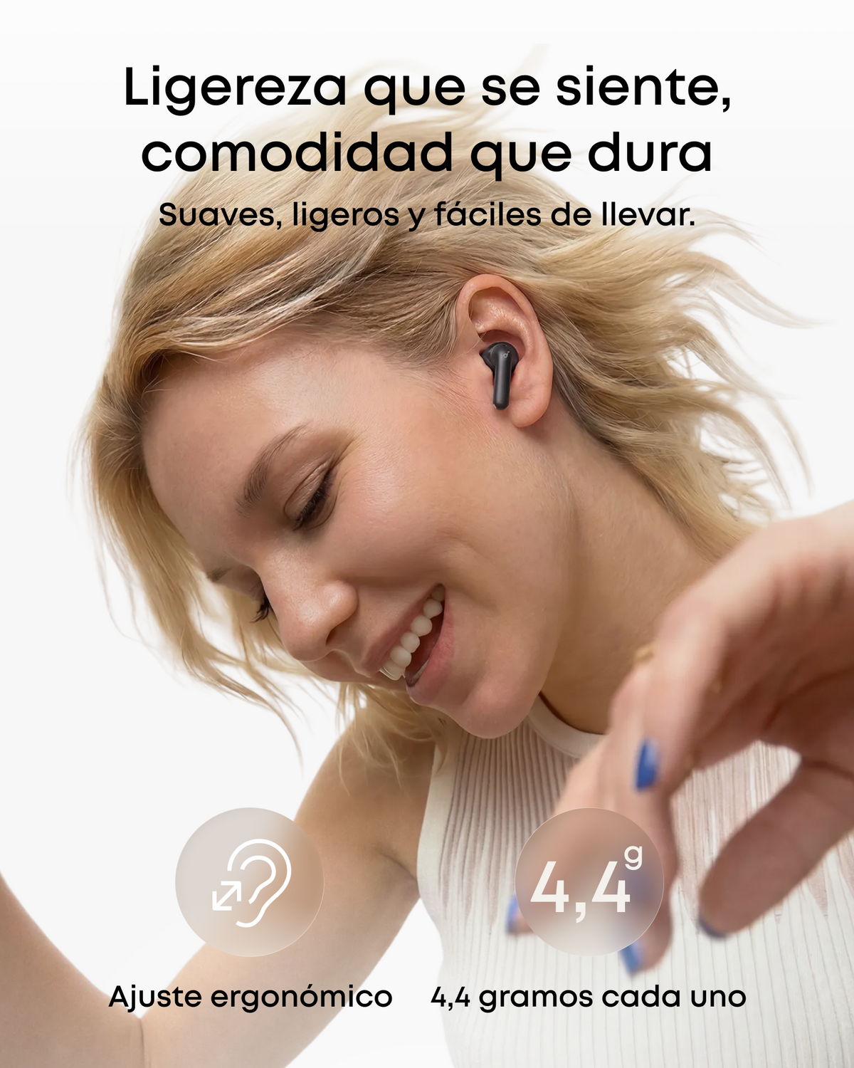 Soundcore Anker P42i | Auriculares intrauditivos inalámbricos Bluetooth con cancelación de ruido