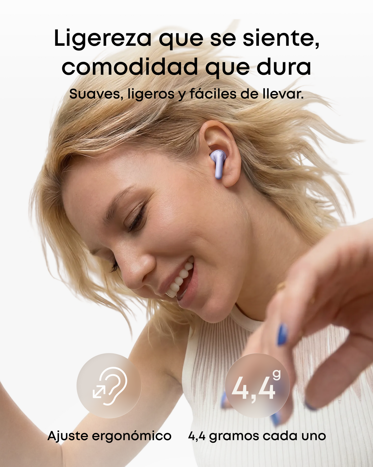 Soundcore Anker P42i | Auriculares intrauditivos inalámbricos Bluetooth con cancelación de ruido