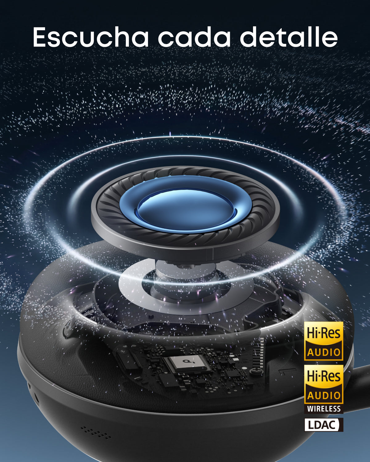 Nuevo—Soundcore Space 2 | Cómodos auriculares con cancelación de ruido para llevar puestos todo el día