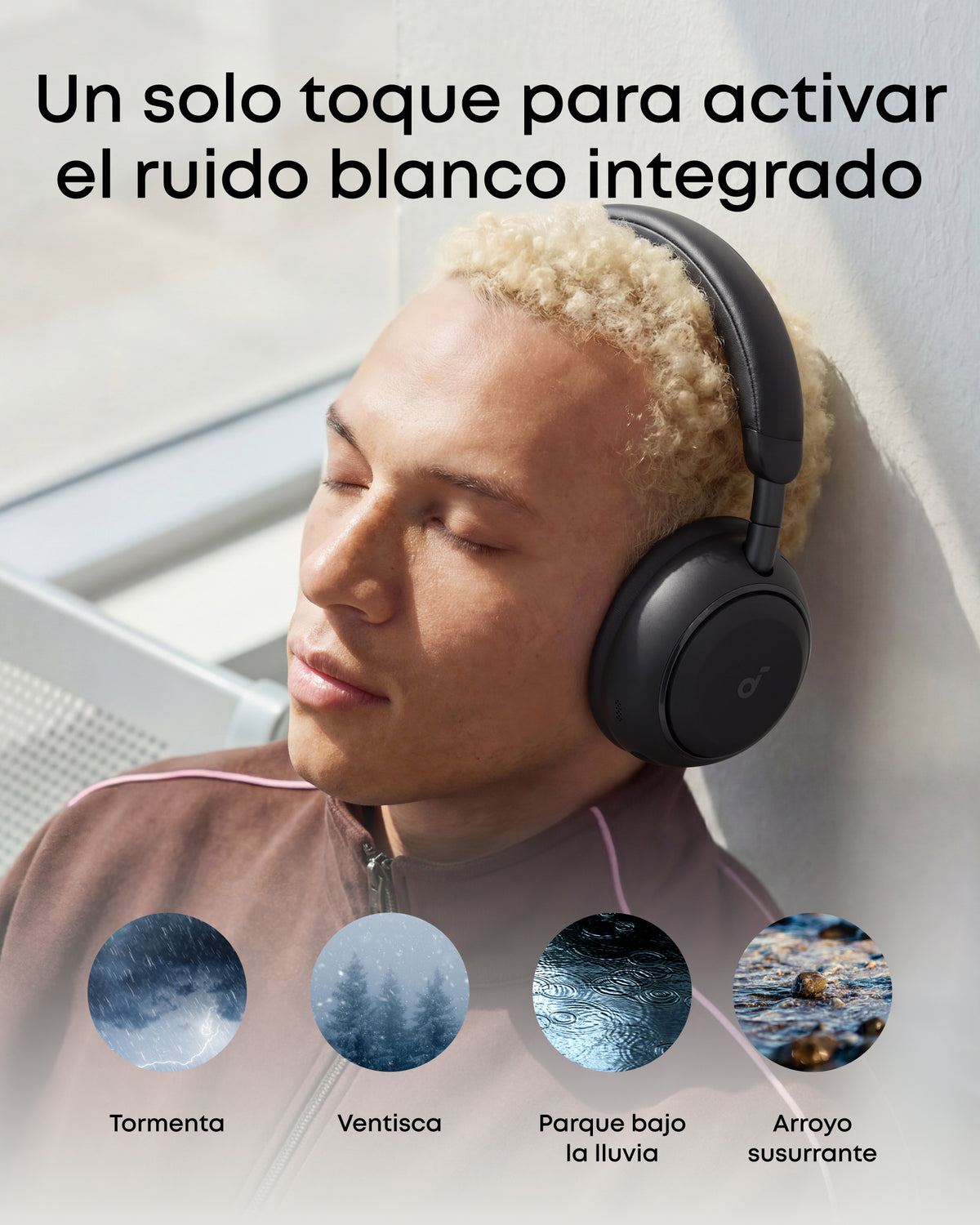 Nuevo—Soundcore Space 2 | Cómodos auriculares con cancelación de ruido para llevar puestos todo el día