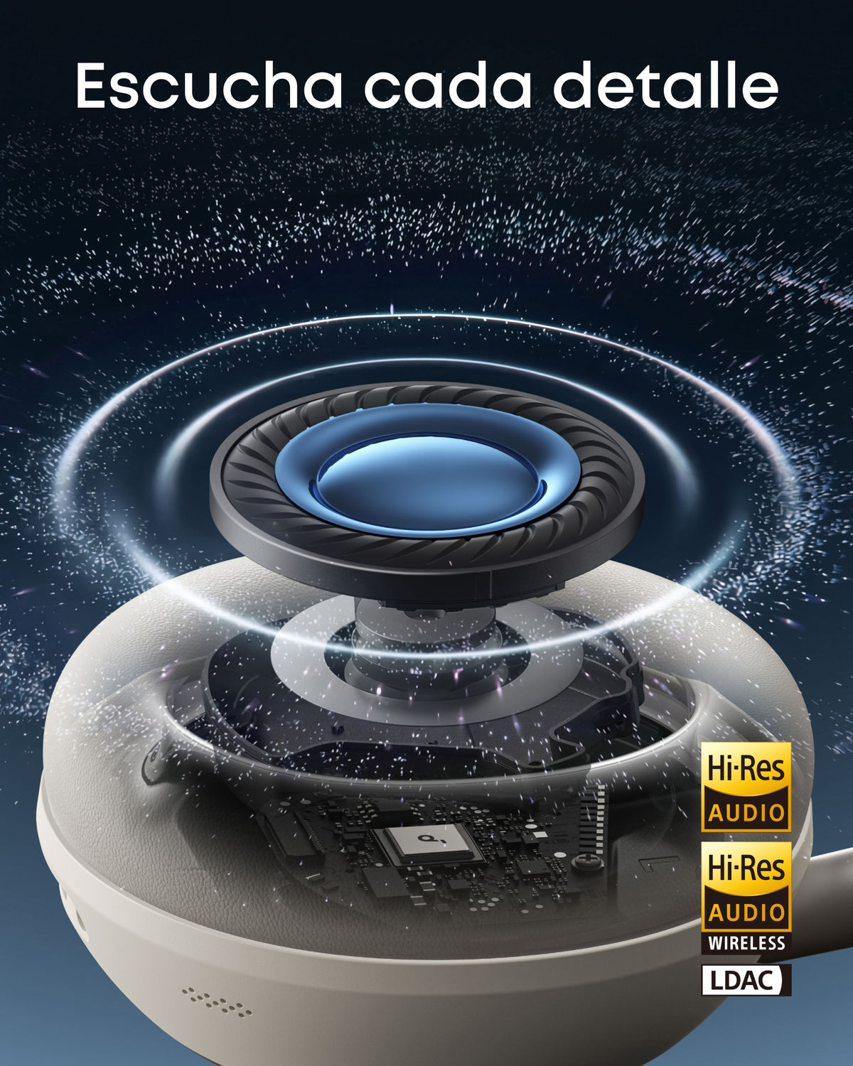 Nuevo—Soundcore Space 2 | Cómodos auriculares con cancelación de ruido para llevar puestos todo el día