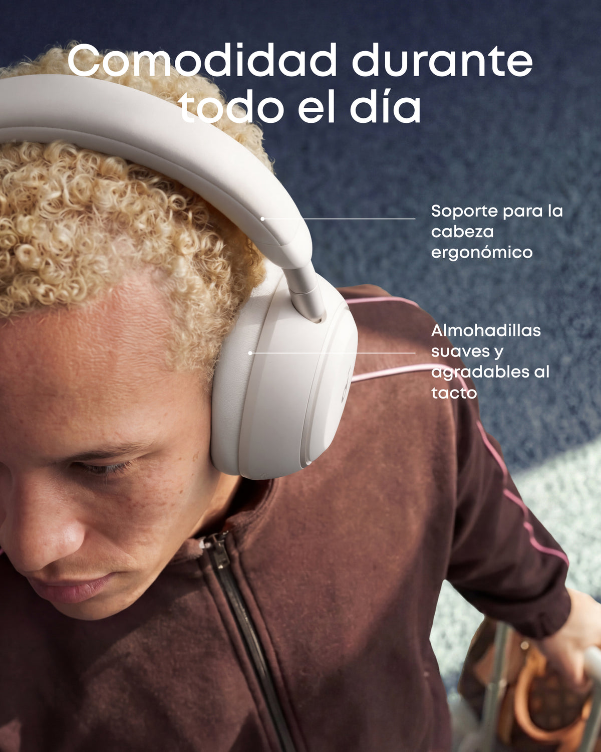 Nuevo—Soundcore Space 2 | Cómodos auriculares con cancelación de ruido para llevar puestos todo el día
