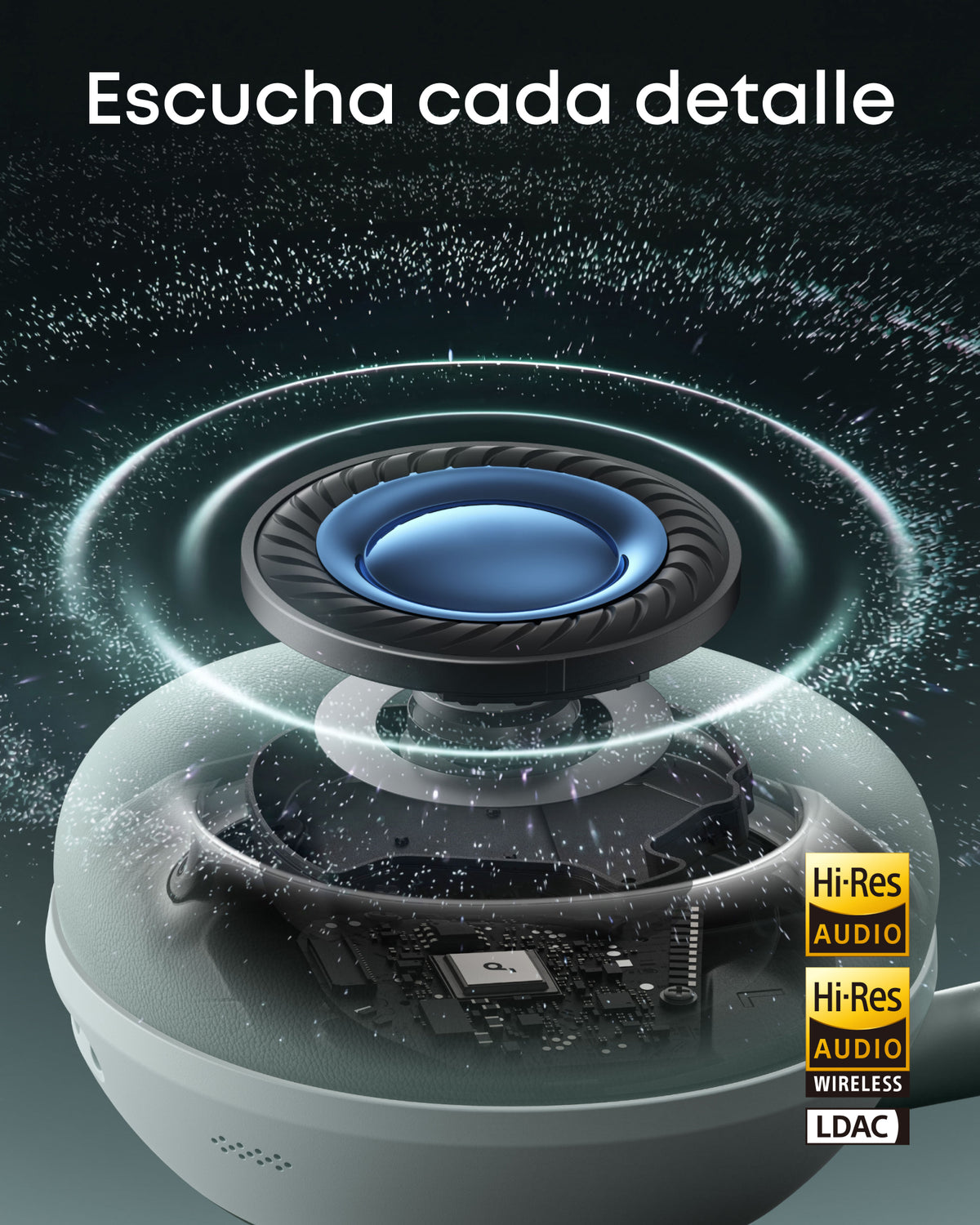 Nuevo—Soundcore Space 2 | Cómodos auriculares con cancelación de ruido para llevar puestos todo el día