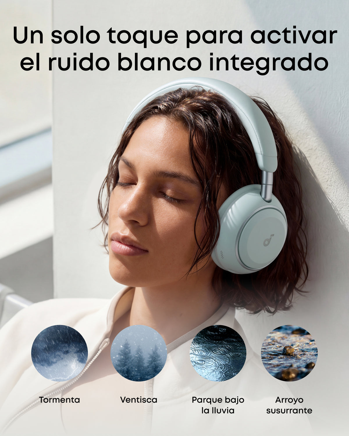 Nuevo—Soundcore Space 2 | Cómodos auriculares con cancelación de ruido para llevar puestos todo el día