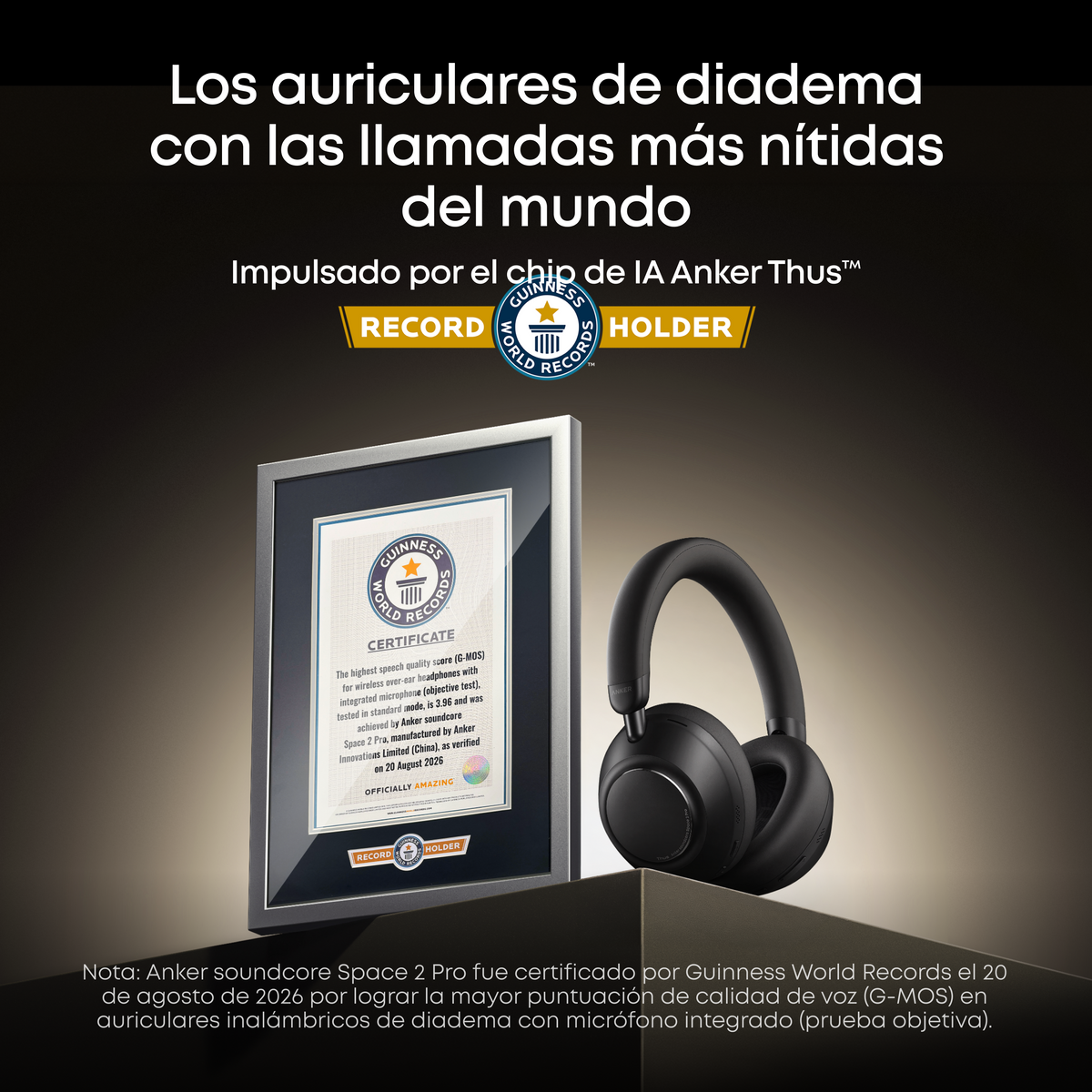 Space 2 Pro | Auriculares circumaurales con tecnología Thus™ AI para llamadas nítidas