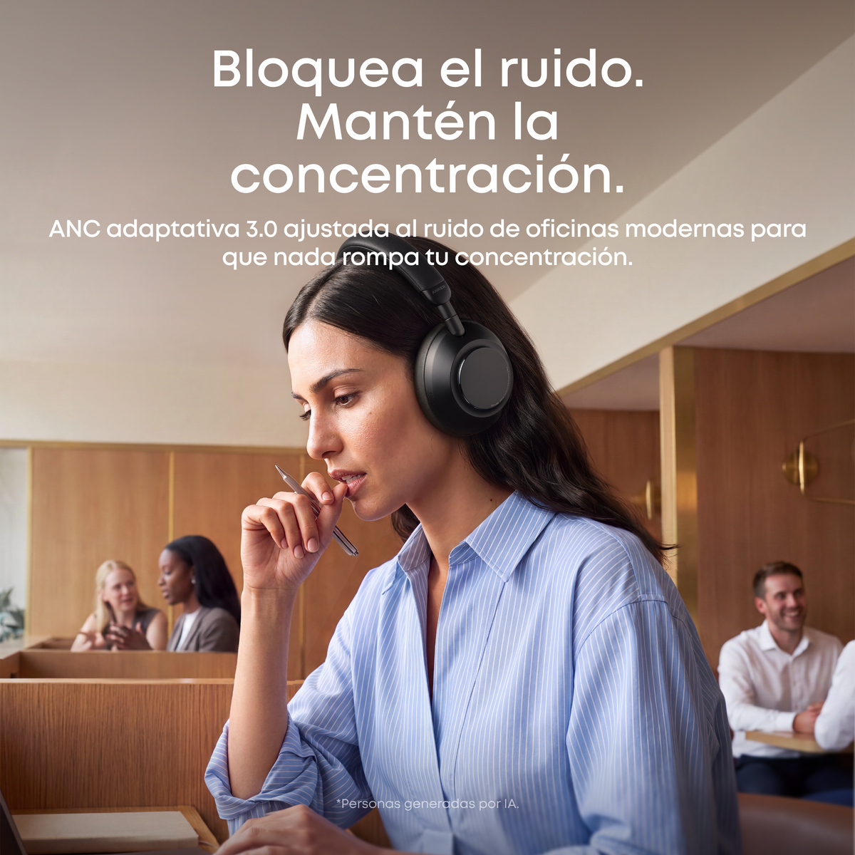 Space 2 Pro | Auriculares circumaurales con tecnología Thus™ AI para llamadas nítidas