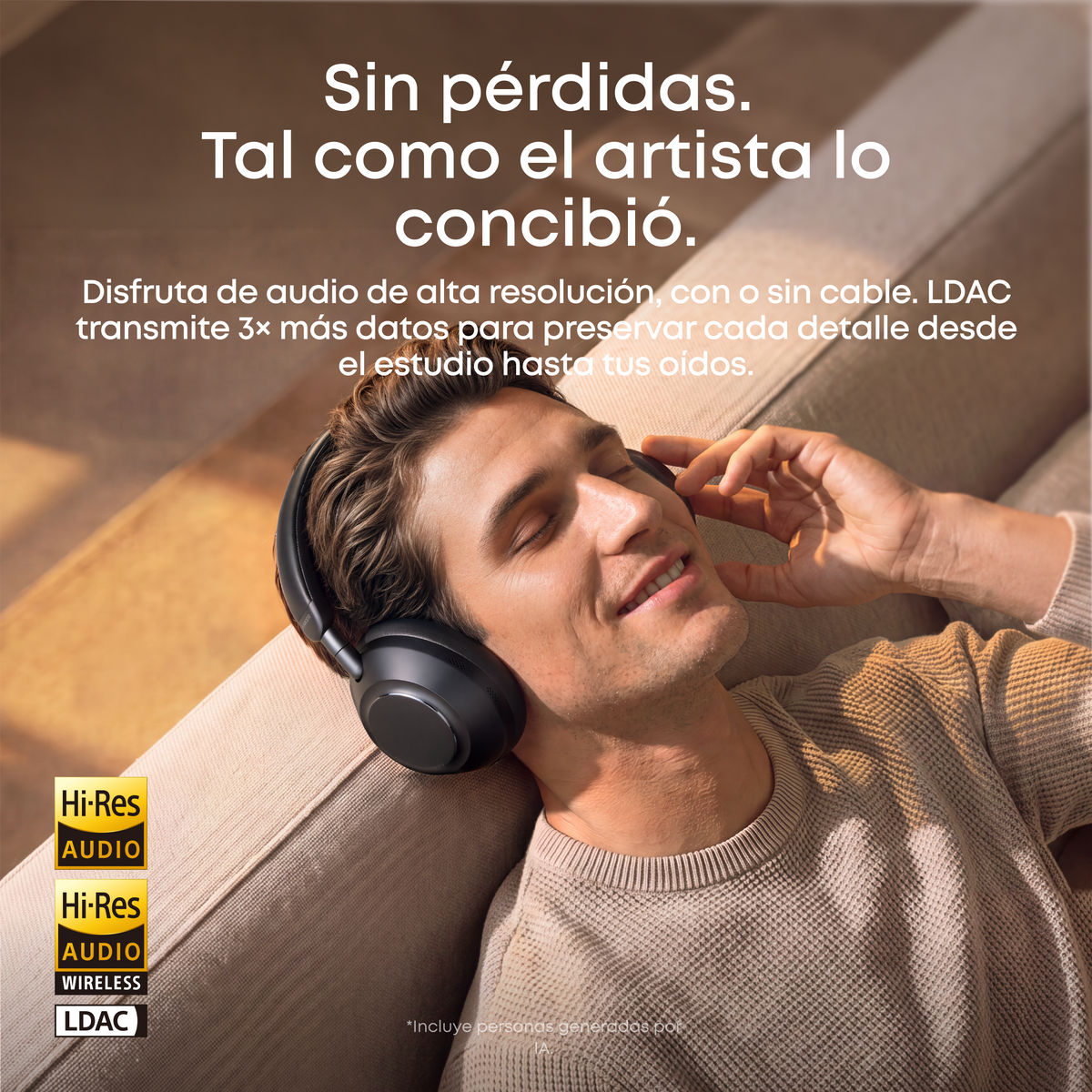 Space 2 Pro | Auriculares circumaurales con tecnología Thus™ AI para llamadas nítidas