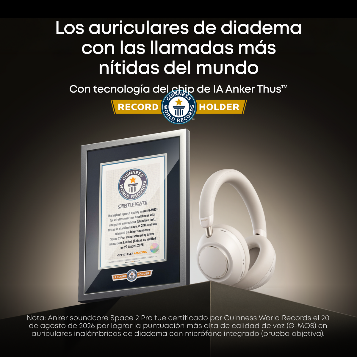 Space 2 Pro | Auriculares circumaurales con tecnología Thus™ AI para llamadas nítidas
