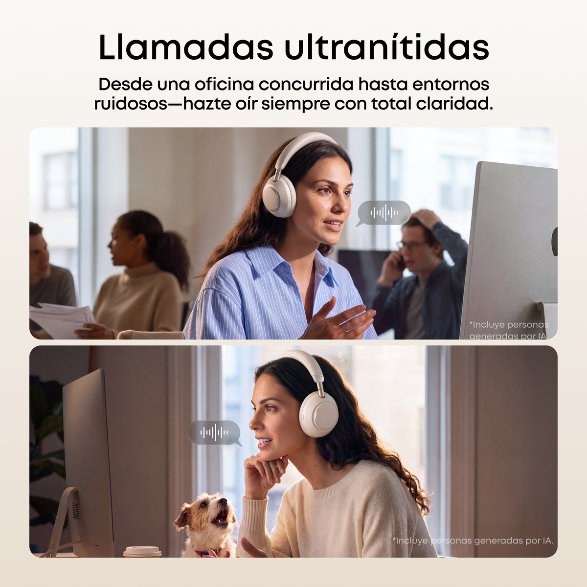 Space 2 Pro | Auriculares circumaurales con tecnología Thus™ AI para llamadas nítidas