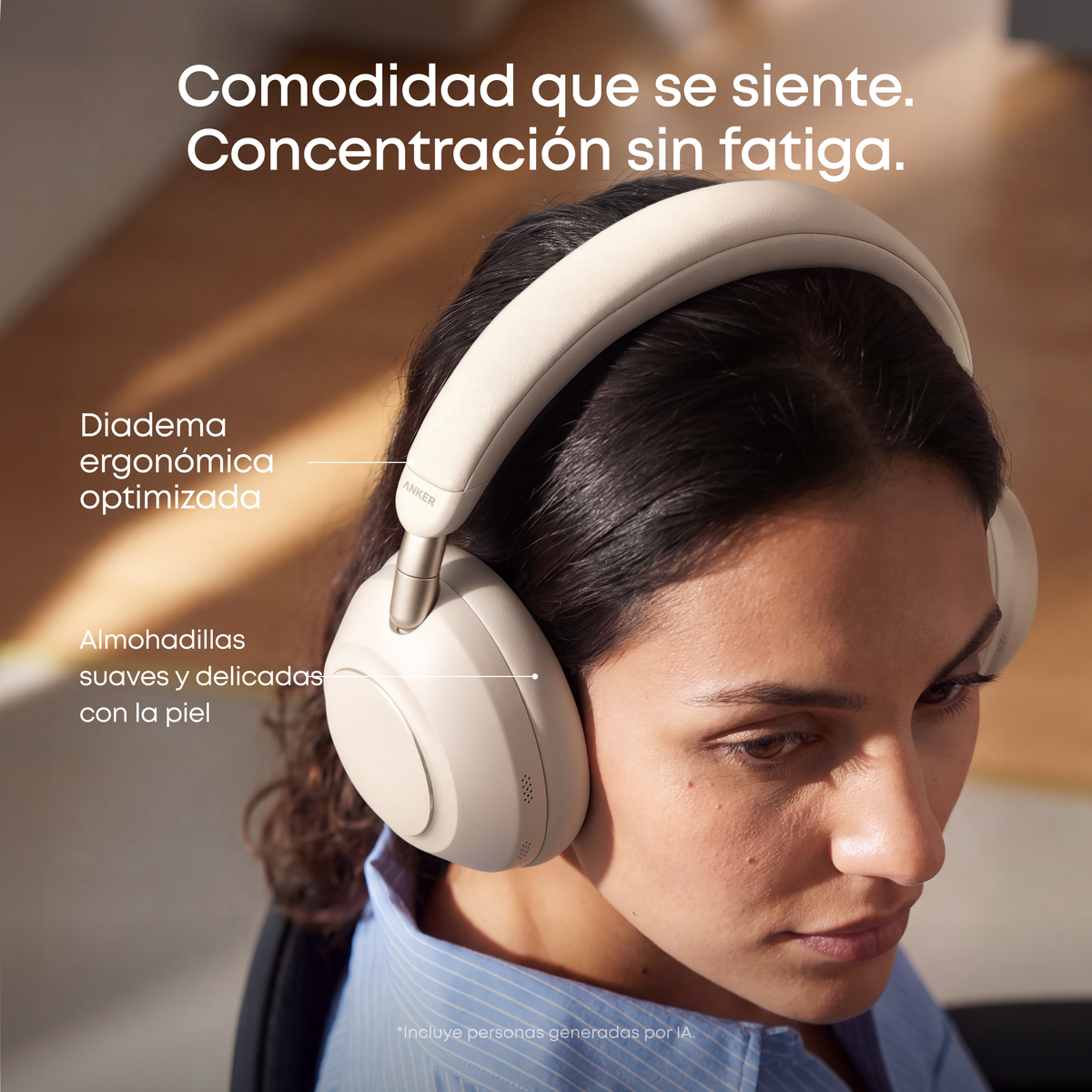 Space 2 Pro | Auriculares circumaurales con tecnología Thus™ AI para llamadas nítidas