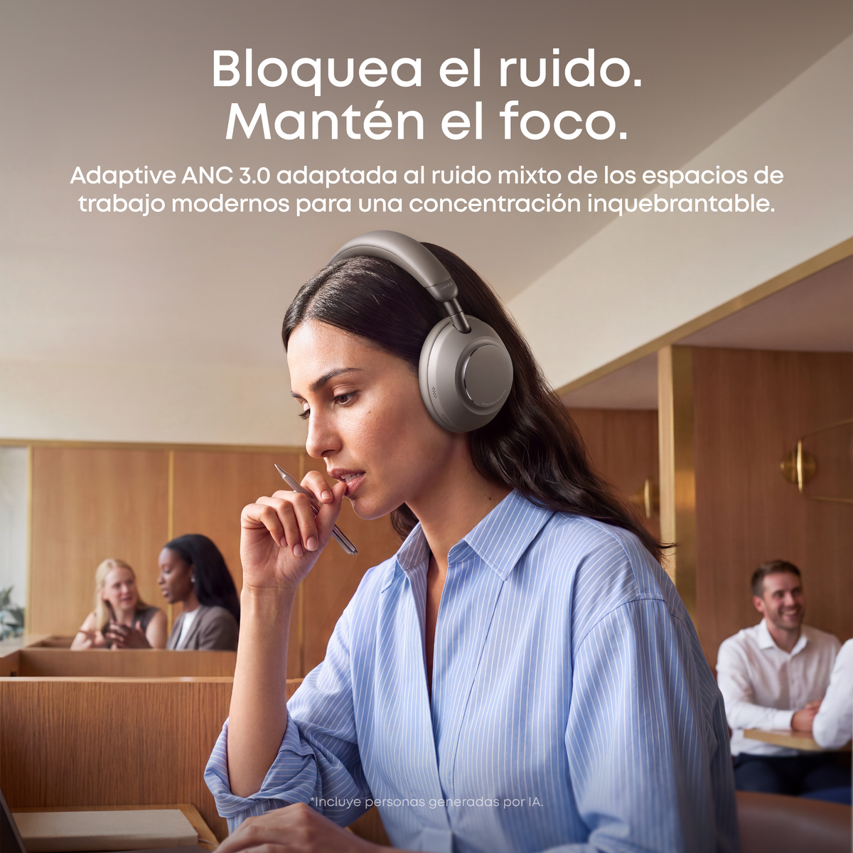 Space 2 Pro | Auriculares circumaurales con tecnología Thus™ AI para llamadas nítidas