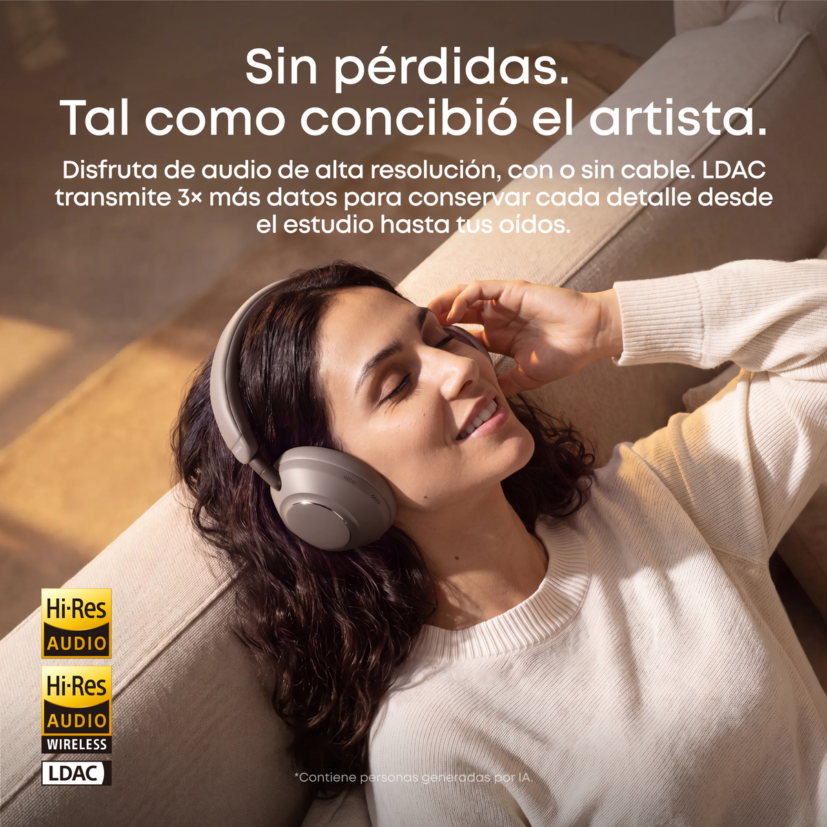 Space 2 Pro | Auriculares circumaurales con tecnología Thus™ AI para llamadas nítidas