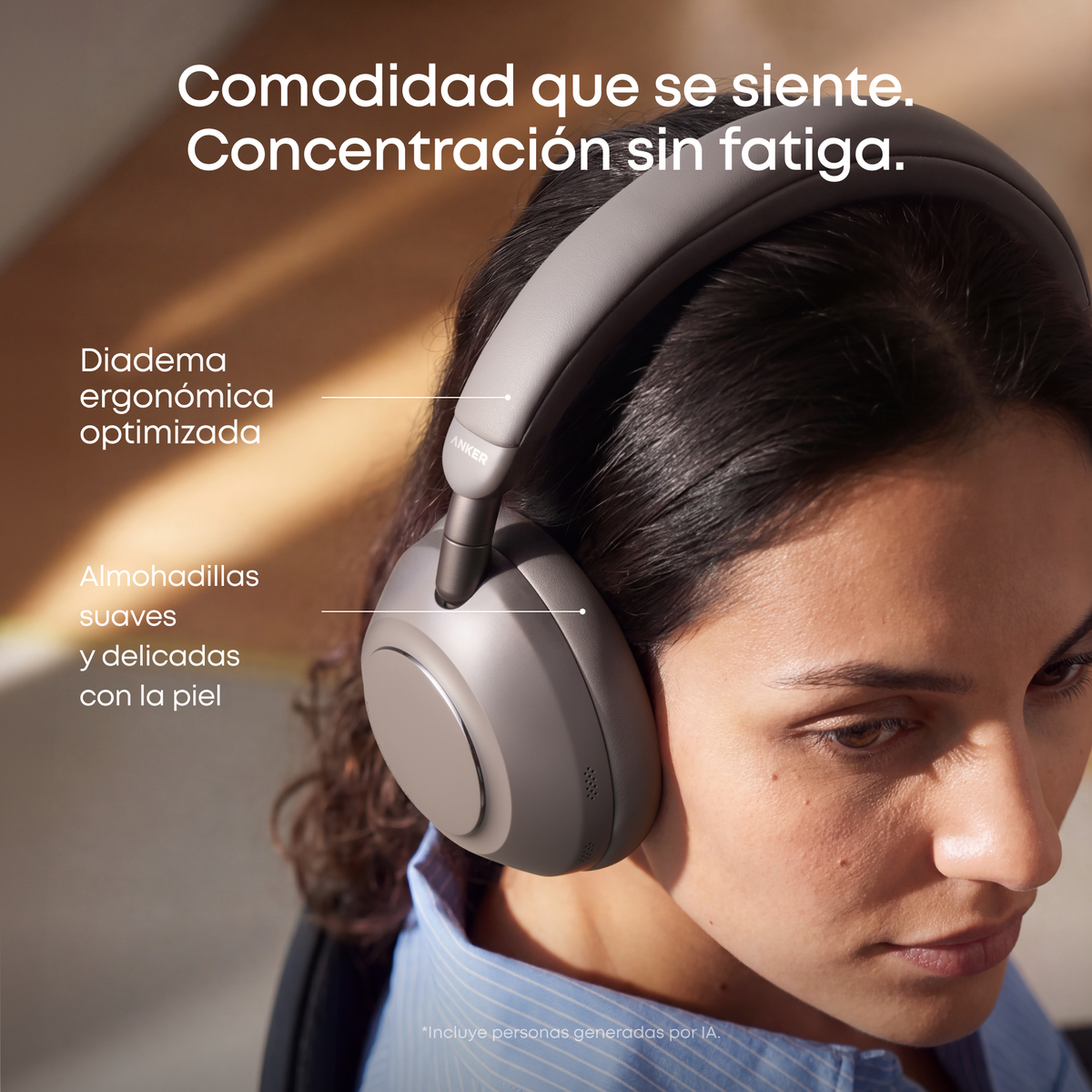 Space 2 Pro | Auriculares circumaurales con tecnología Thus™ AI para llamadas nítidas