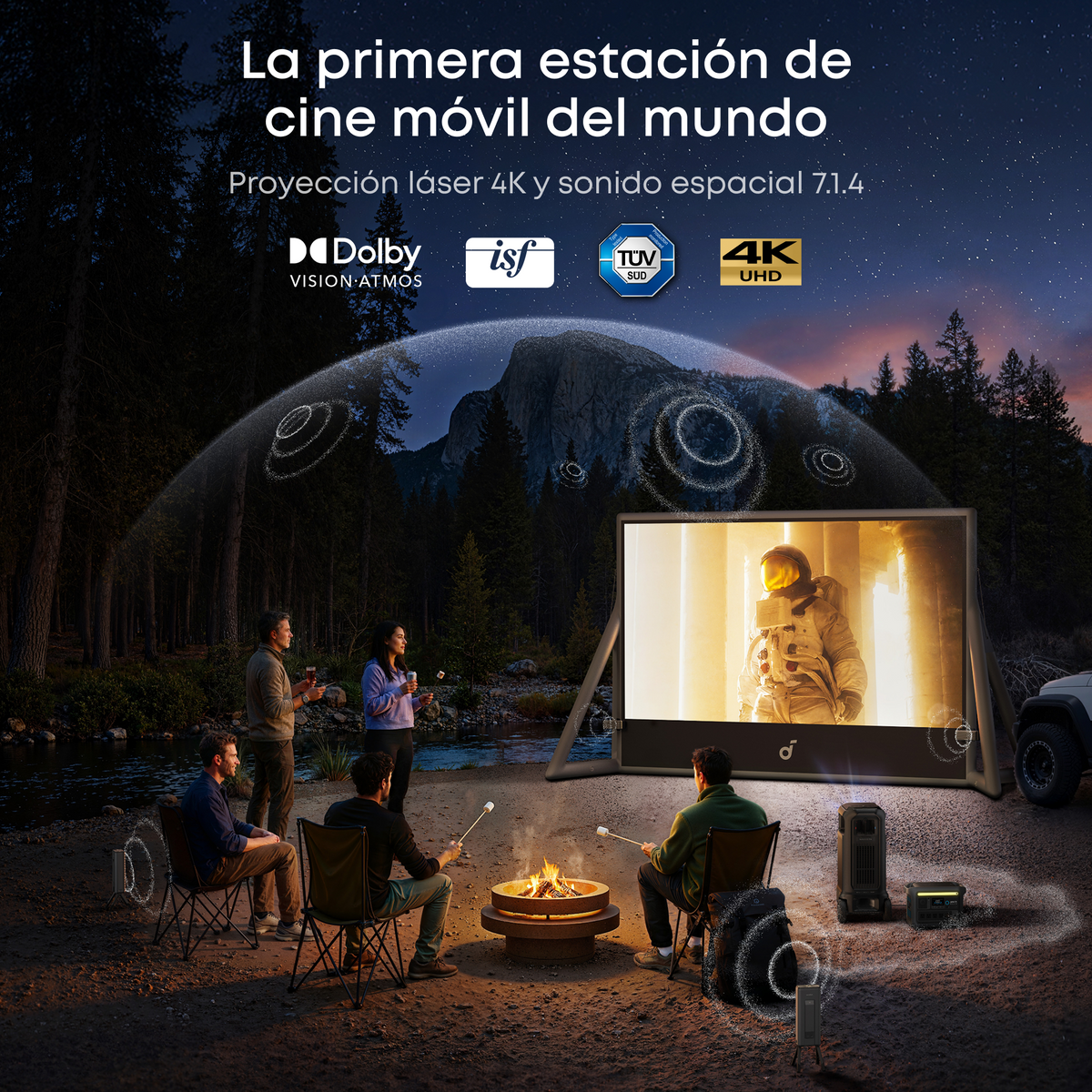 soundcore Nebula X1 Pro Proyector 4K | La primera estación de cine móvil del mundo