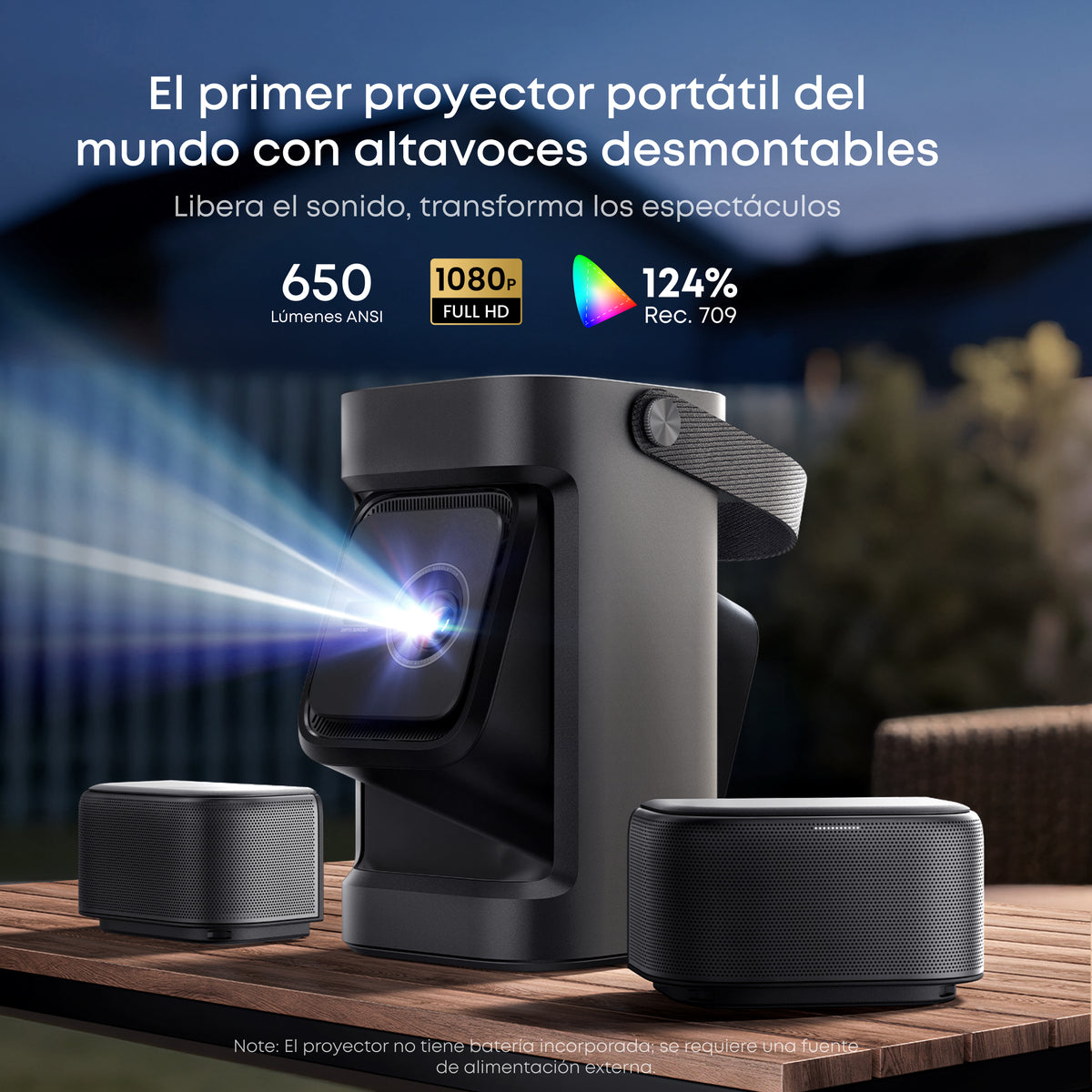 soundcore Nebula P1 | El primer proyector portátil del mundo con altavoces desmontables