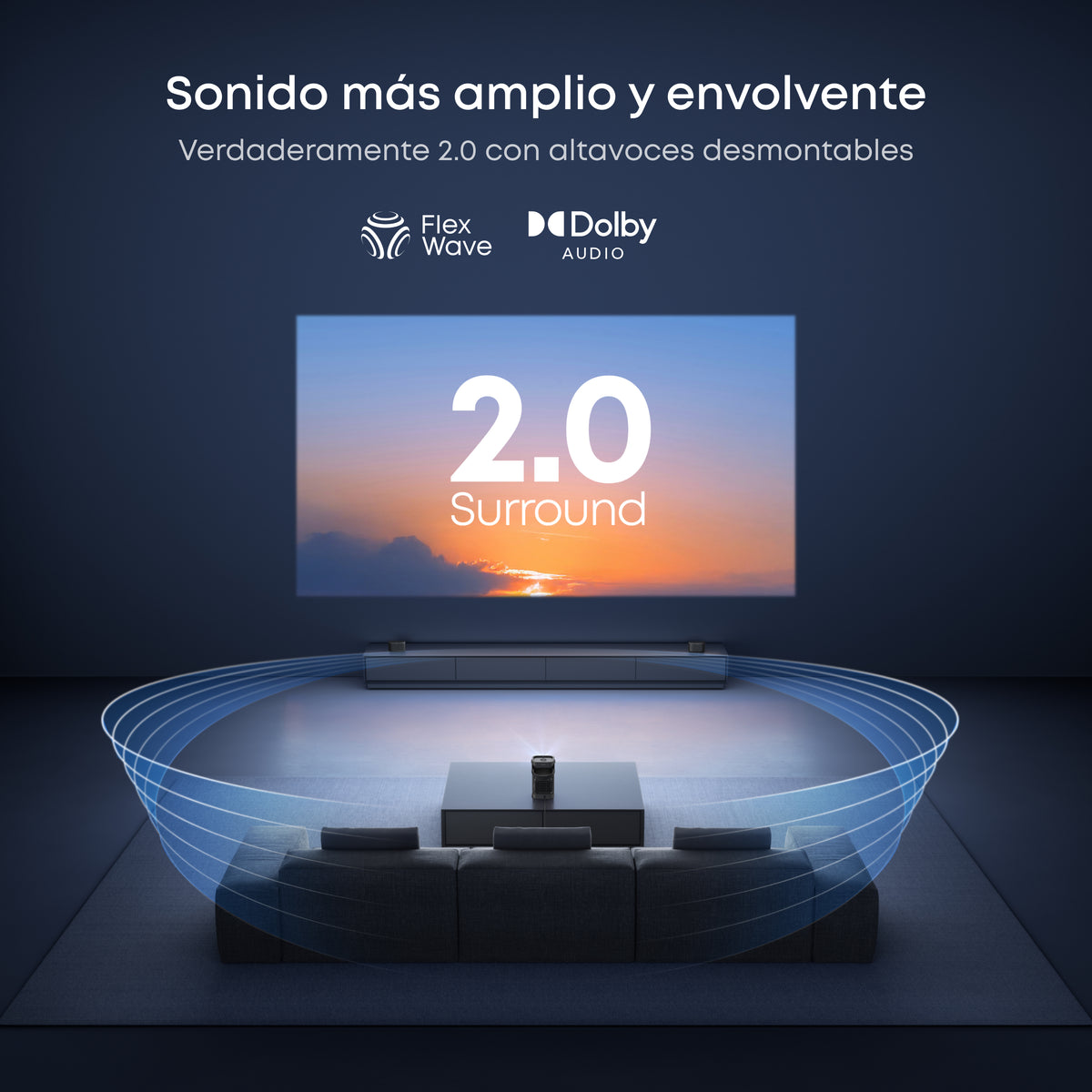 soundcore Nebula P1 | El primer proyector portátil del mundo con altavoces desmontables