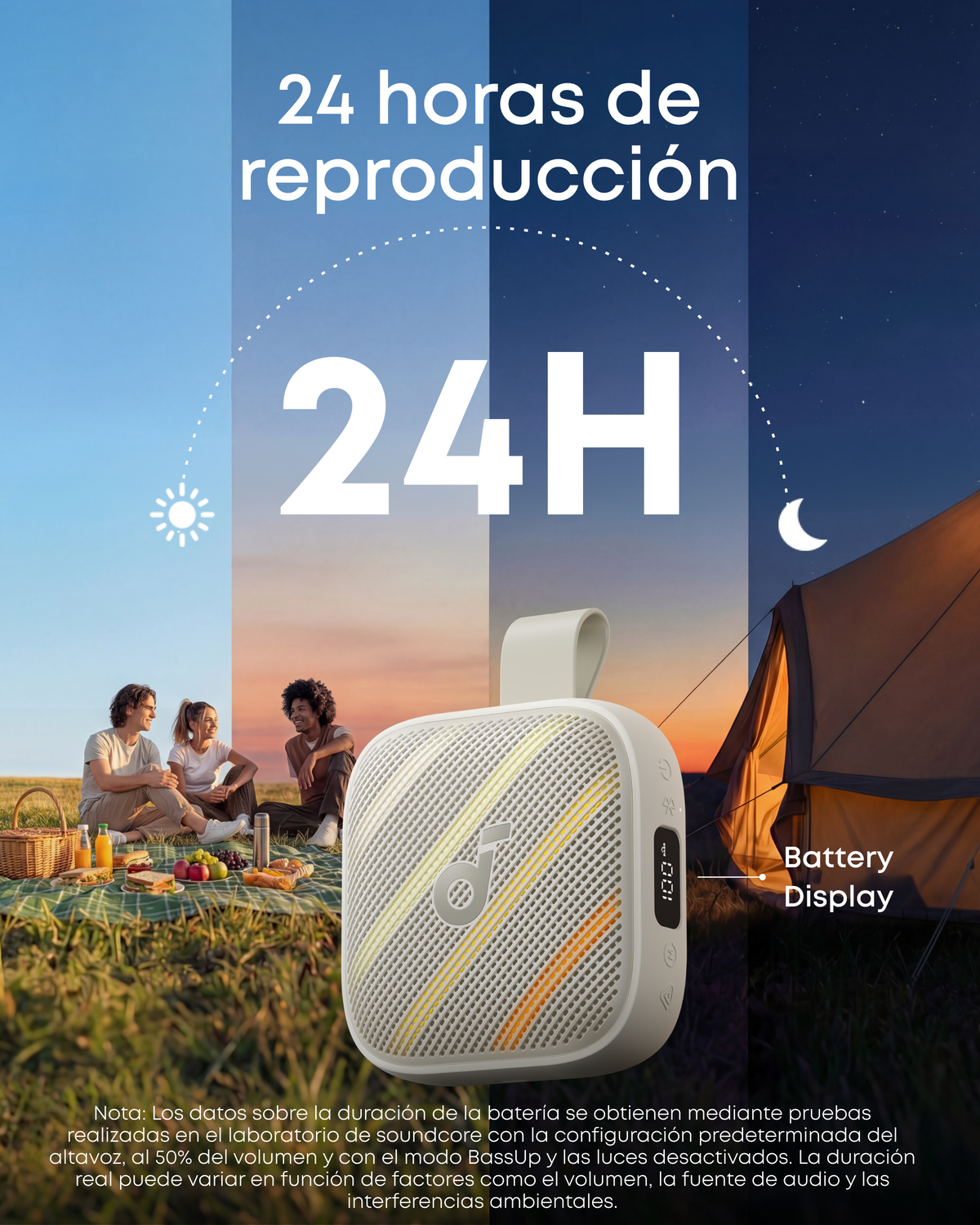 soundcore Boom Go 3i | Altavoz Bluetooth portátil con graves potentes