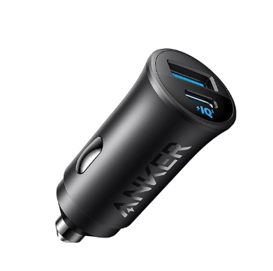 Anker Cargador Coche USB C 30W, Adaptador de Coche Tipo C de 2 Puertos