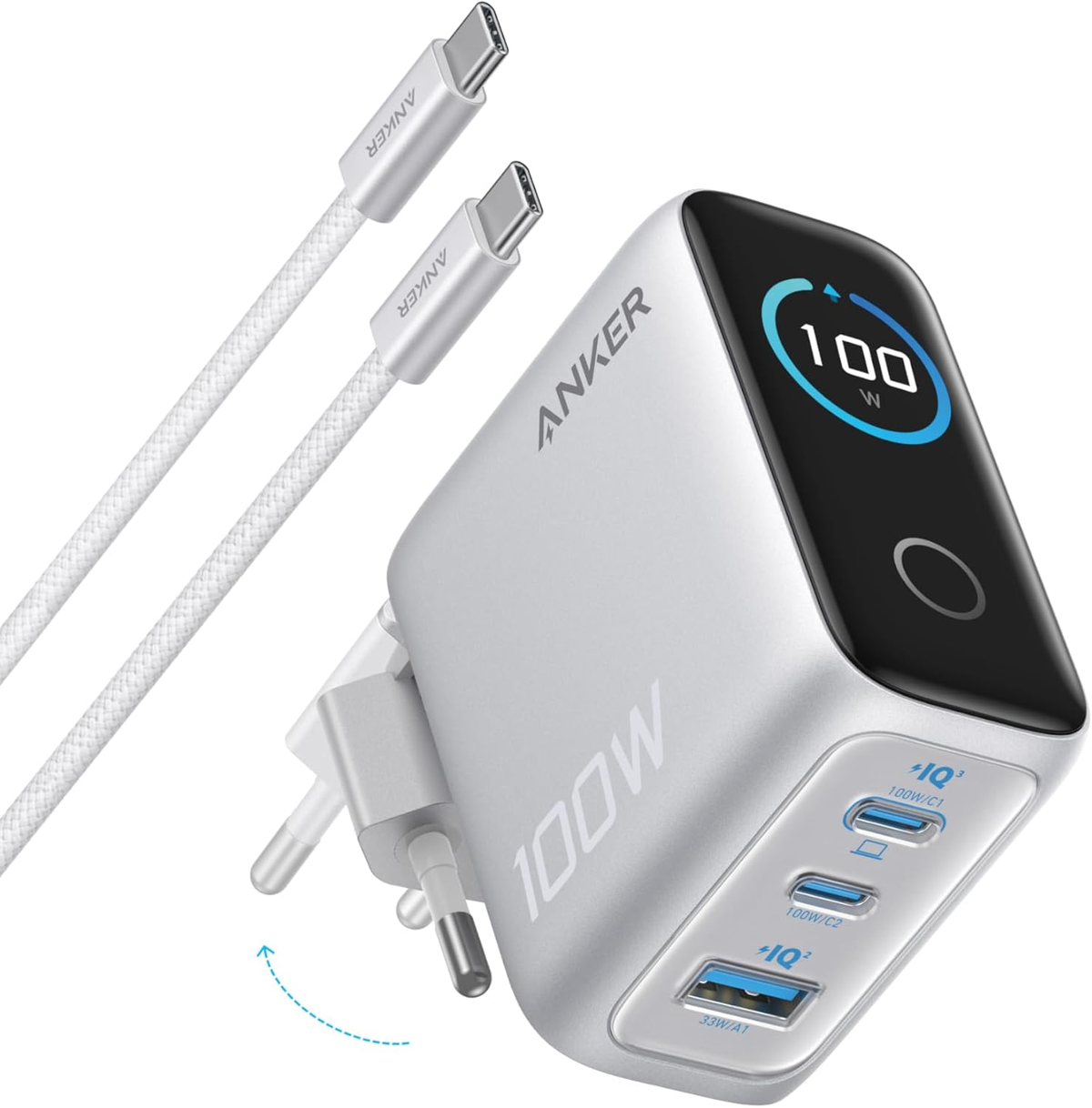 Anker Cargador iPhone Carga rapida 100 W